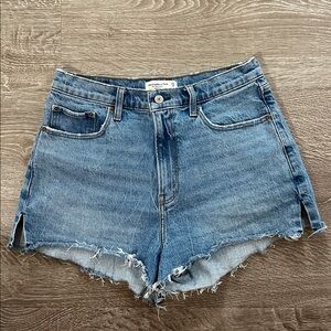 Abercrombie & Fitch Blue The Mom Short High Rise Shorts Curve Love Size 29/8